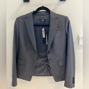 Ann Taylor 0 Petite Charcoal Blazer